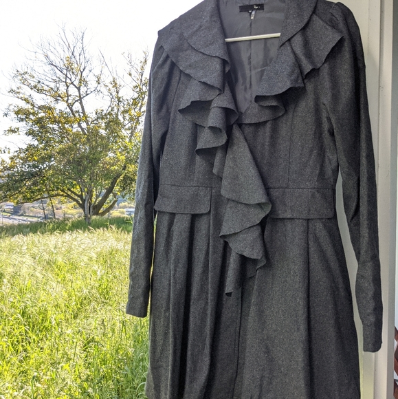 Gorgeous and Feminine Wool Coat with Full Skirt - Picture 2 of 9